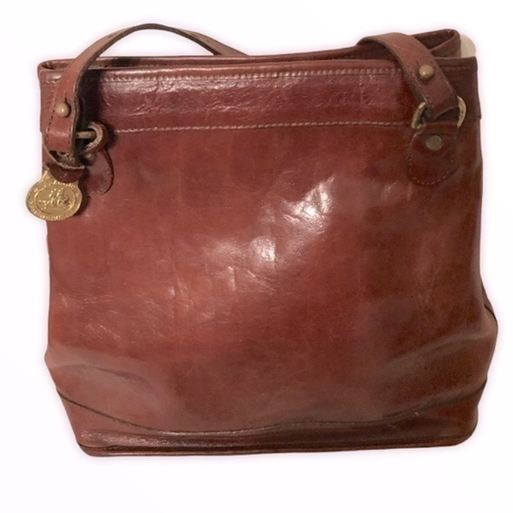 Brahmin brown weathered leather shoulder b…